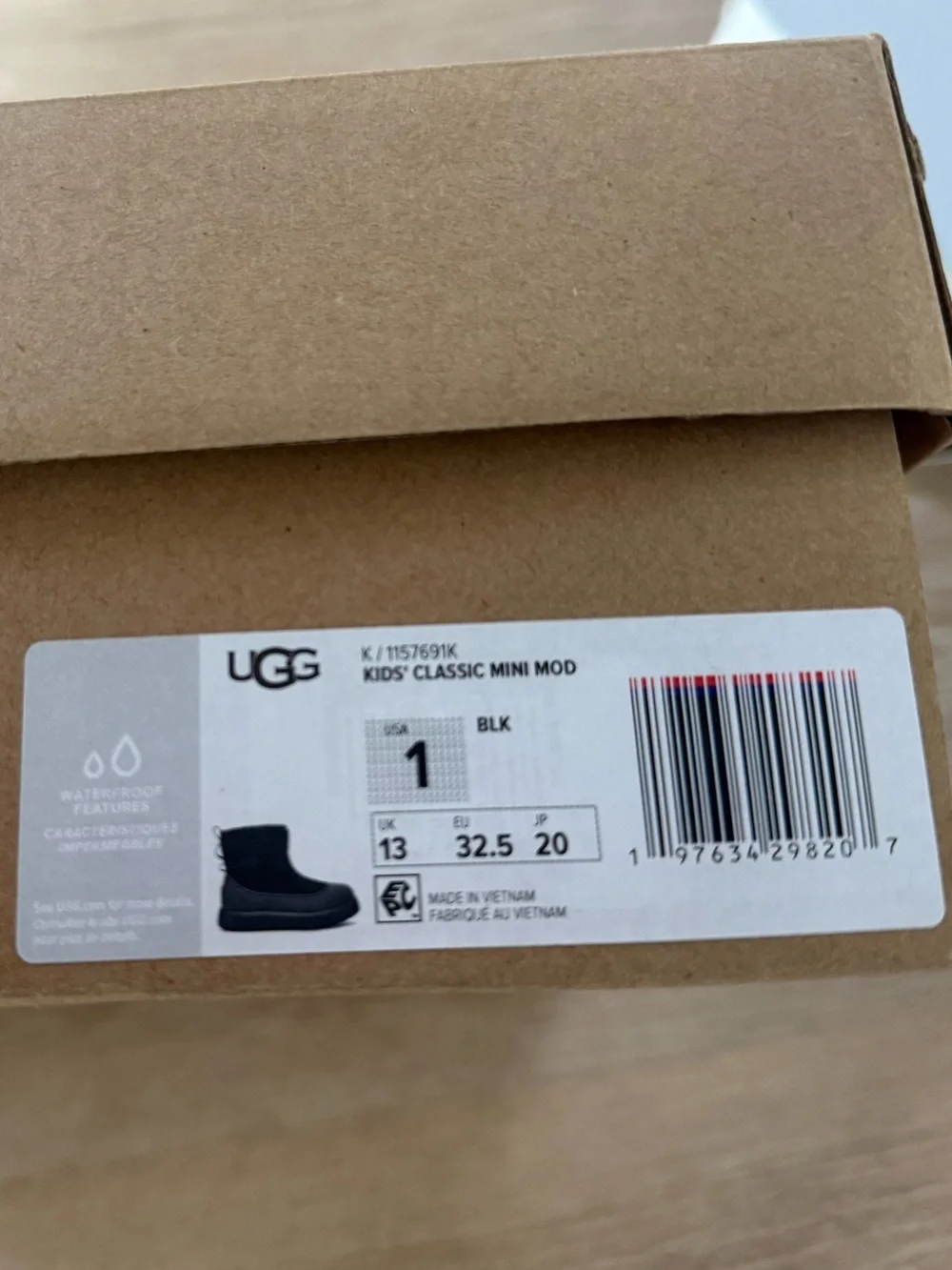 UGG Mini Mod Boot- Waterproof Black